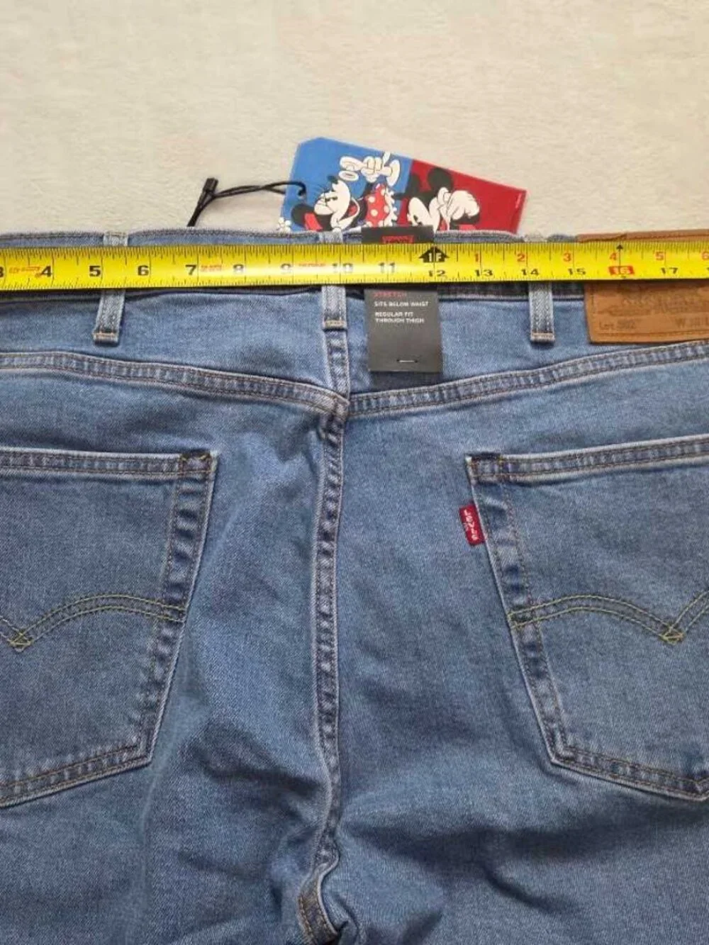 New 38x30 Levi's  X Disney collection 502 Taper Fit Mickey Mouse colab jeans